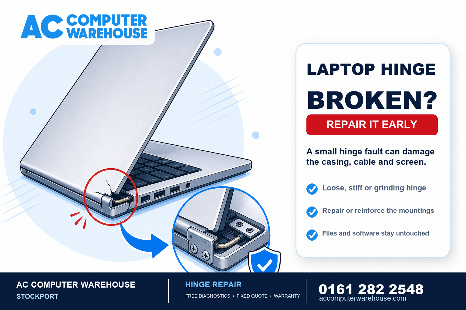 Broken or Loose Laptop Hinge? Why to Fix It Fast