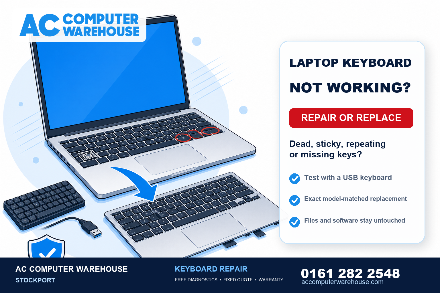 Laptop Keys Not Working? Keyboard Repair & Replacement Explained