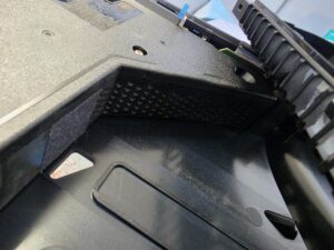 Close-up of the PS5 internal ventilation grille