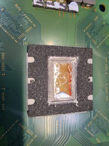 PS5 processor contact area during liquid-metal servicing