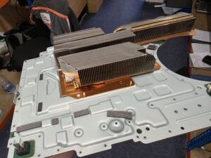 PS5 heatsink after cleaning with fin openings clear of accumulated dust