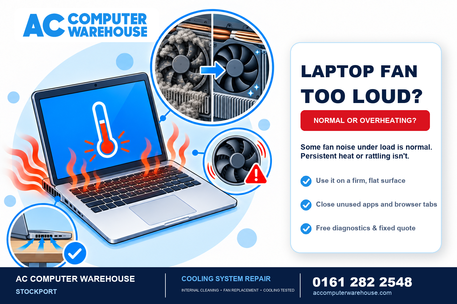 Laptop Fan Loud or Overheating? When to Get It Checked