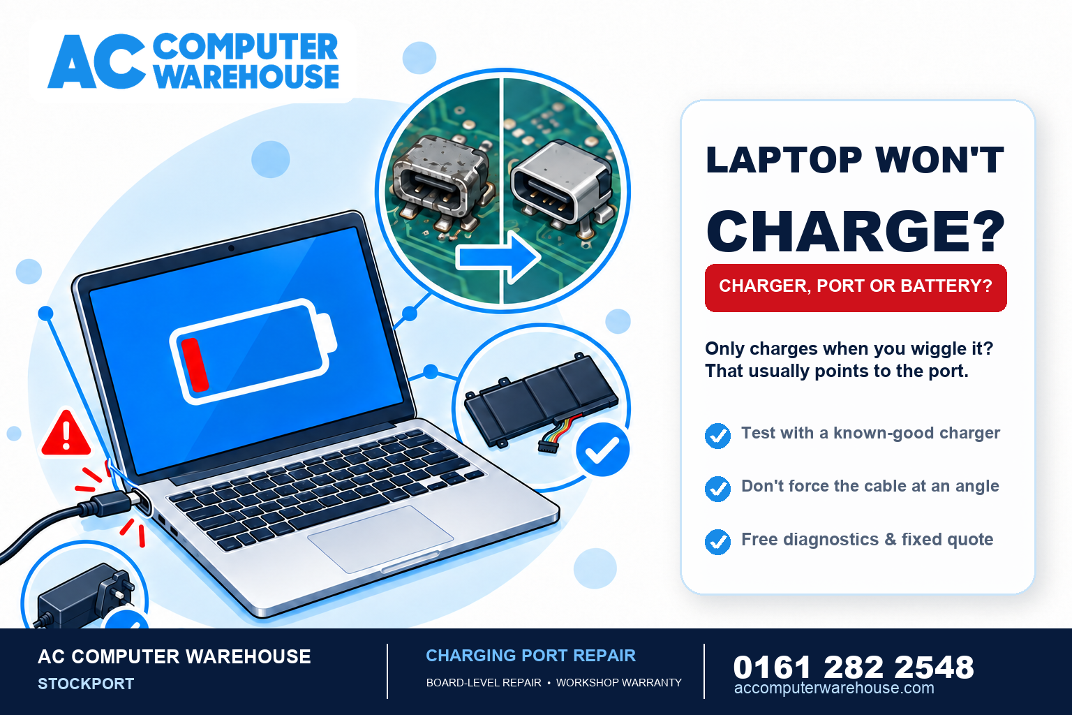 Laptop Won’t Charge? Common Causes and How to Fix It